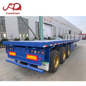 Prix d'usine Fudeng Semi-<span class=keywords><strong>remorque</strong></span> plateau en acier 20 pieds 40 pieds Capacité 25-30 tonnes Suspension mécanique 3 <span class=keywords><strong>essieux</strong></span> <span class=keywords><strong>Remorque</strong></span> porte-conteneurs - Product Image 4
