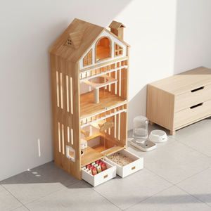 Moderna Villa de Madera Multifuncional para Gatos, Jaula Grande para Mascotas, Muebles de Lujo para Gatos de Interior, Artículos para Mascotas, Gran Venta - Product Image 1