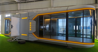 Solution de logement commerciale mobile de luxe, étanche, en acier préfabriqué moderne, type capsule spatiale, directement de l'usine