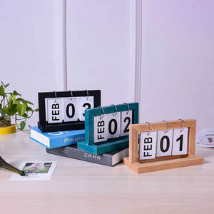 Adorno de Calendario de Madera al por Mayor, Estilo Minimalista, Decoración para Sala de Estar u Oficina, Accesorios Modernos para Escritorio, Decoración Sencilla para el Hogar - Product Image 2