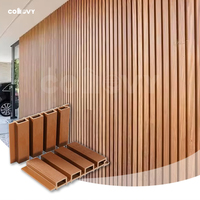COMOVY fábrica al por mayor moderno impermeable 3D en relieve moderno valla Wpc paneles al aire libre Panel de pared revestimiento