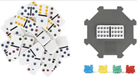Jeu de dominos double 12 vierges avec logo personnalisé, boîte cadeau pour la vente en gros et la revente