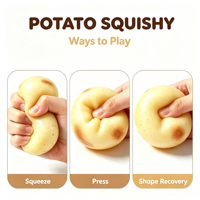 En gros, Boule anti-stress réaliste en forme de pomme de terre, en TPR, impression numérique, à remontée lente, jouet sensoriel personnalisable, cadeau anti-stress