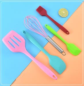 Lot de 5 ustensiles de cuisine en silicone – Spatule, pelle et fouet en silicone pour la cuisson - Product Image 5
