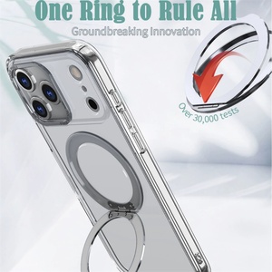 For iPhone 17 Pro Max 360 Degree Rotatable Stand <b>Wireless</b> Charging Shockproof Cell Phone Case for iPhone 16 15 Ring Back Covers - Product Image 3