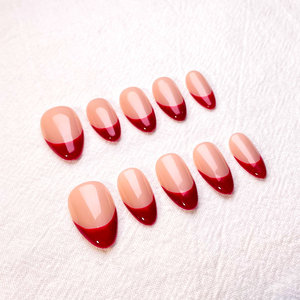 <span class=keywords><strong>Uñas</strong></span> Postizas Personalizadas al por Mayor, Hechas a Mano, de Gel de Lujo, Forma Almendrada, Hermosas, Francesas, Pintadas a Mano, Acrílicas - Product Image 3