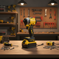 Tournevis électrique à percussion sans balais industriel YLY008, batterie lithium-ion 21V, couple maximal 200 Nm, 3250 tr/min, pour perçage du bois (embout Phillips)