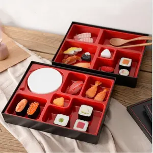 Newell từ mang nhãn hiệu CuộN Kimbap hộp giấy takeout mỏng Donut Lắc bánh pizza vớ dùng một lần Sushi lấy đi hộp với ngăn