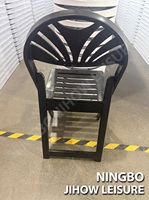 Chaise pliante en résine avec assise à lattes, confortable, portable, empilable, pour jardin, événements, usage commercial