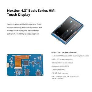 Nextion NX4827T043 4.3นิ้ว LCD HMI หน้าจอสัมผัสโมดูลหน้าจอสัมผัส TFT Resistive รองรับ Arduino หรือราสเบอร์รี่ Pi Project - Product Image 2