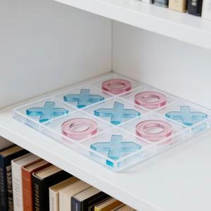 Ajedrez XO de Acrílico Transparente Personalizado, Juego de Mesa Educativo para Niños, Tiempo Feliz <span class=keywords><strong>en</strong></span> Familia - Product Image 1