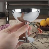 Haut de gamme en acier inoxydable bol à crème glacée tasse à salade réutilisable bol à Dessert métal pouding tasses Snack fruits bonbons conteneur pour bricolage