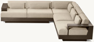 Fauteuil en aluminium pour <span class=keywords><strong>hôtel</strong></span> Fauteuil en <span class=keywords><strong>L</strong></span> pour <span class=keywords><strong>l</strong></span>'extérieur Confort décontracté Mobilier moderne Fauteuil à bras gauche - Product Image 4