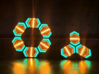 Matrice lumineuse LED hexagonale RGBAW avec cartographie de pixels, motifs dynamiques Sim-tungste, contrôle DMX512 RDM pour discothèque, club, DJ, fête