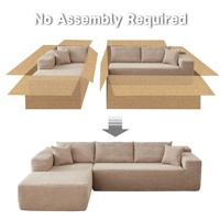 طقم أريكة مقطعية مضغوطة بالمكنسة الكهربائية بتصميم مريح على شكل حرف L، تصميم وحدات للاستخدام في الفيلات والمدارس وورش العمل