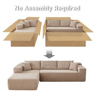 أريكة مضغوطة مفرغة من السحب مع أريكة مريحة على شكل حرف <span class=keywords><strong>L</strong></span> مع مقعد عميق أرائك مضغوطة - Product Image 3