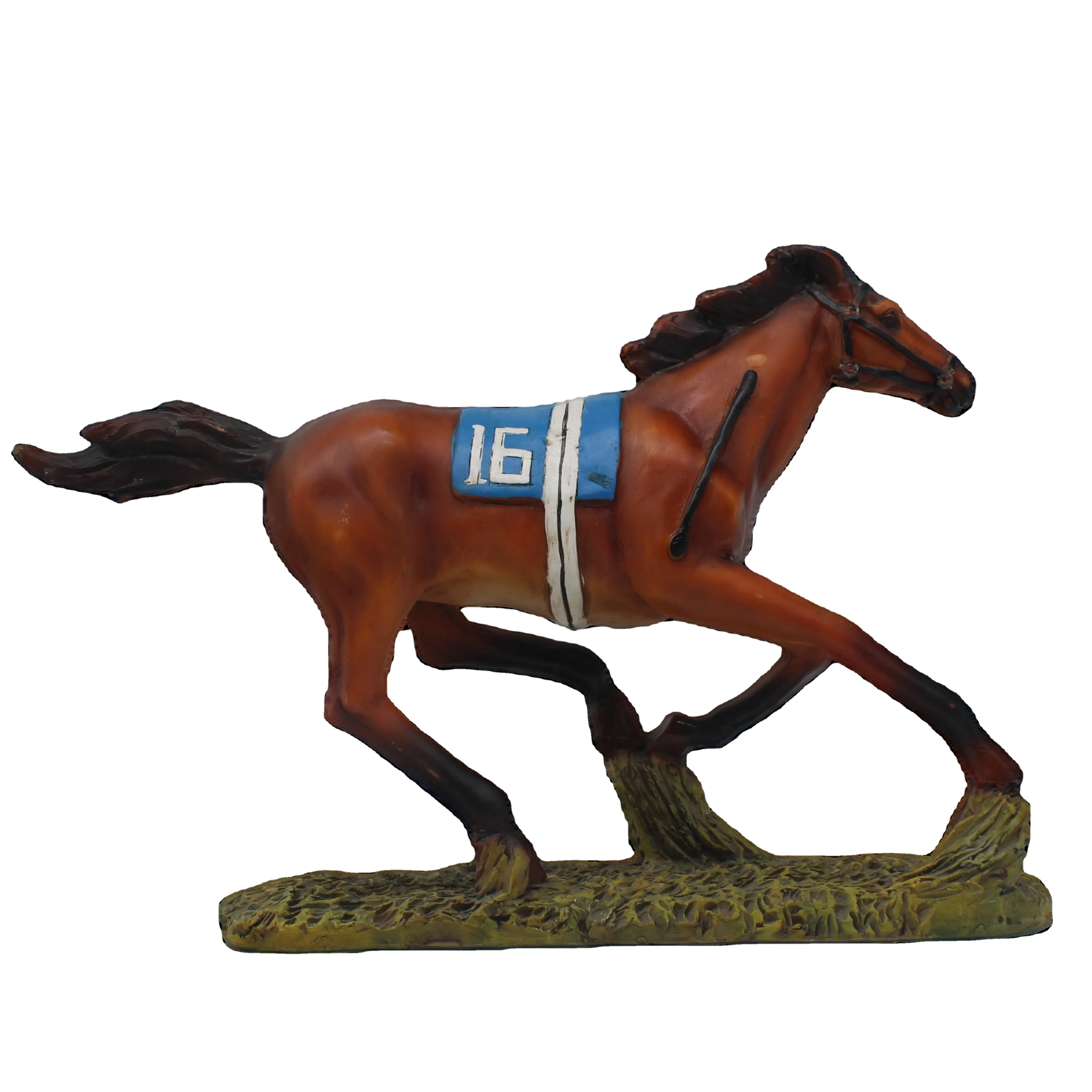 Horserace-figurita de resina para manualidades, excelente detalle y artesanía, gran coleccionable, decoración de escritorio para el hogar y recuerdos de fiesta