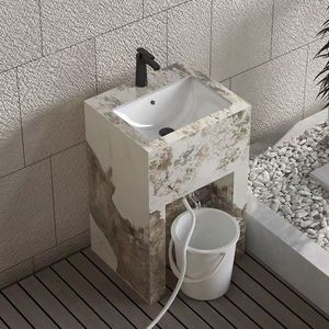 Lavabos en dalle <span class=keywords><strong>de</strong></span> roche sans joint faits à la main au design moderne pour salles <span class=keywords><strong>de</strong></span> <span class=keywords><strong>bain</strong></span>, lavabos colonnes sur pied en gros pour maison, hôtel, villa - Product Image 2