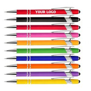 High Quality Rose Gold 2-in-1 Stylus Ballpoint Pen Multifunction Touch Novelty Metal Body <b>Office</b> <b>Supplies</b> LOGO Promotional Gift - Product Image 6