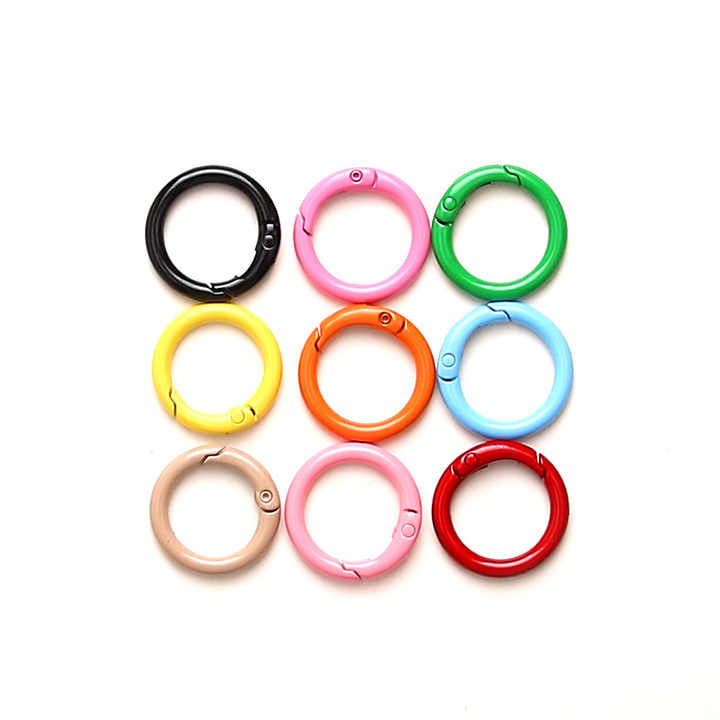 20mm/25mm/27mm/33mm/40mm customized color Spring Gate Ring Metal ...