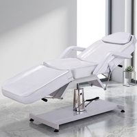 Lit de beauté moderne en métal hydraulique réglable de haute qualité pour spa, soins du visage et extensions de cils