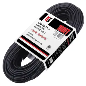 12/2 Low Voltage Landscape Lighting Wire, Outdoor Direct Burial Cable, 100 Feet