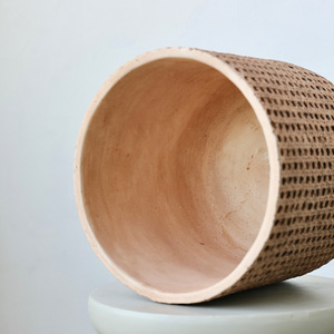 Nouvel arrivage: Panier tissé de <span class=keywords><strong>grand</strong></span> diamètre Pot de fleur <span class=keywords><strong>en</strong></span> ciment Jardinière de jardin <span class=keywords><strong>en</strong></span> <span class=keywords><strong>béton</strong></span> pour salon avec plateau - Product Image 3