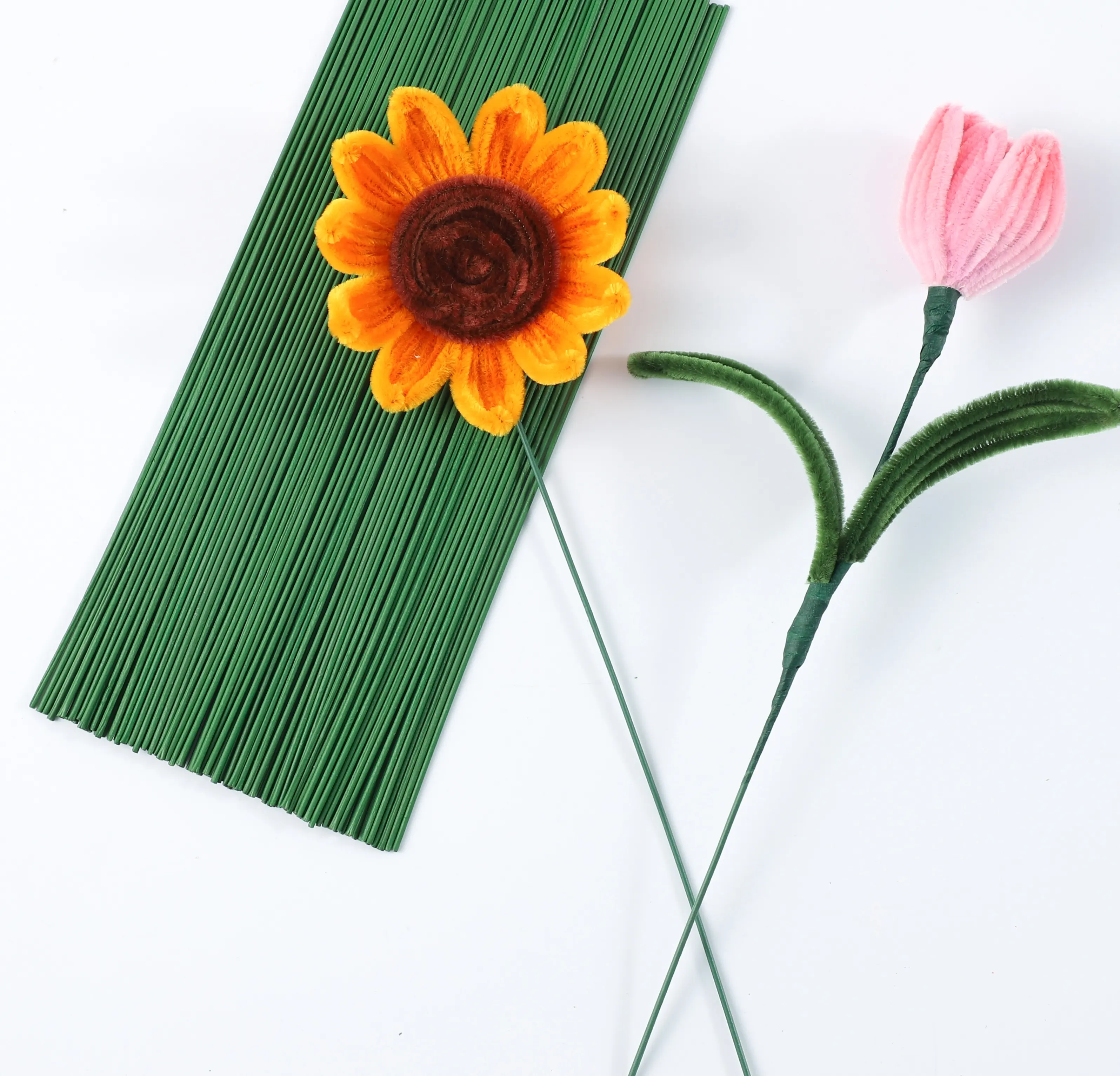 Fiori che fanno materiale fai da te in pvc rivestito fiore stelo fiori finti rami