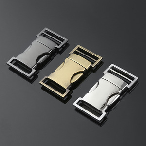 Metal Side Release Buckle DZQ024-25 Silver Black Copper For Bags Adjustable <b>Webbing</b> Hardware Fasteners Durable - Product Image 1