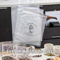 Sacs d'emballage transparents jetables à fermeture éclair en PE avec impression de logo personnalisée
