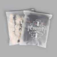Sacs d'emballage en plastique personnalisés de haute qualité avec fermeture éclair givrée, sacs en plastique transparents refermables pour vêtements