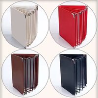 Porte-Menus en Cuir Personnalisé pour Restaurants Cafés Bars, Design Double Volet avec Compatibilité Menus PVC, Protège-Menus Inclus