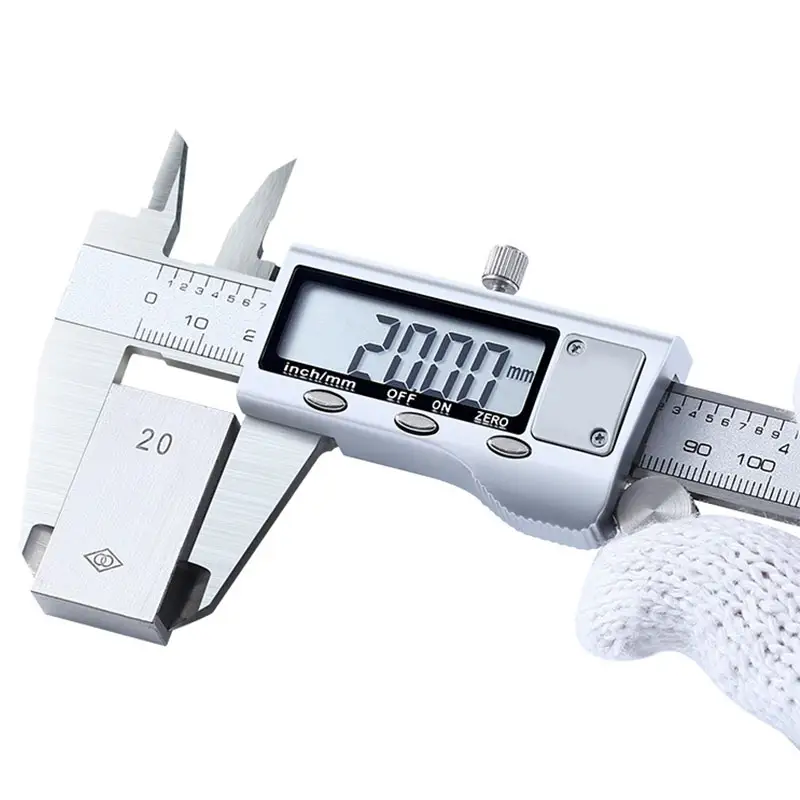 150/200/300mm Stainless Steel Vernier Calipers with Extra-Large LCD Screen Inch/Metric Conversion