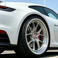 Jantes Bku 2 pièces forgées 5x130 pour Porsche 911 992 991 997 GT2 GT3 RS, personnalisées, légères, 19 20 21 pouces, alliage brossé or