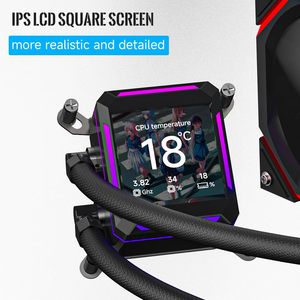 Enfriador Líquido para CPU AIO Jungle Leopard Astroshel V2G Negro de 360 mm, Pantalla LCD Digital ARGB de 2.8 Pulgadas, Ventilador de Fluido D-TDP de 300 W Máx. - Product Image 3