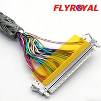 Fabricant de faisceaux de câblage personnalisés 30 broches vers 40 broches, assemblage de câbles micro-coaxiaux, câble LVDS pour panneau LCD LG pour affichage