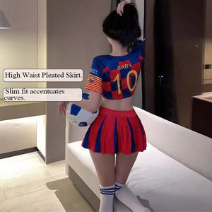 Ensemble de lingerie sexy de luxe pour femmes, 2 pièces, costume de jeu de rôle, sous-vêtements de football confortables et respirants, vente chaude - Product Image 3