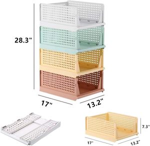 Caja de Almacenamiento Plegable para Armario, Organizador de Ropa Extraíble, Cajonera Apilable de Plástico, Suministro de Fábrica - Product Image 3