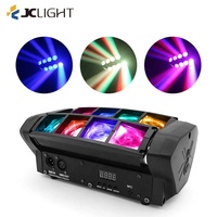 Mini Luz Spider 8*3W RGBW LED para Club con Efecto Estroboscópico de Haz Móvil DMX 512 para Discotecas, Bares y Clubes Nocturnos