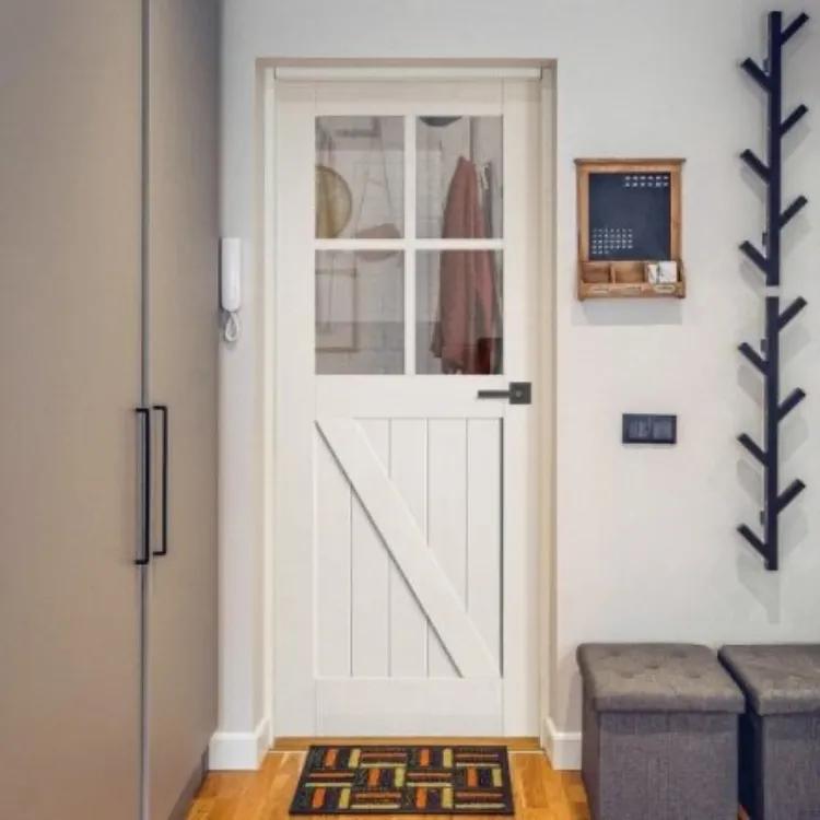 Wood Glass Door Design Interior Luxury Solid Wooden Door White Interior Wood Doors With Glass