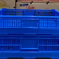 Caisse en plastique ventilée empilable pour la récolte et le transport de fruits et légumes