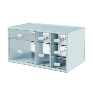 Caja de almacenamiento de escritorio CITYLONG, estilo cajonera con divisiones para papelería de oficina, organización a prueba de polvo para cosméticos - Product Image 3