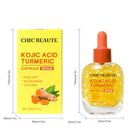 CHIC BEAUTE Nouvelle Arrivée Sérum en Capsules à l'Acide Kojique et au Curcuma Anti-Acné Nourrissant Hydratant pour le Visage Anti-Taches Brunes