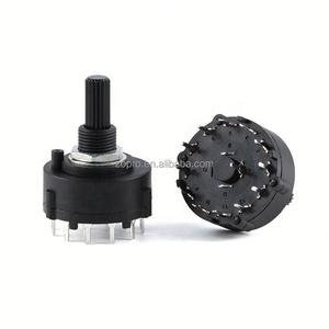 RS26 1 2 3 4 Pole Position 12/6/4/3 PCB Plug-in Board Adjustable <b>Switch</b> Handle Length 15MM/20MM Rotary <b>Switch</b> Band Selector - Product Image 2