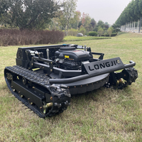 Tondeuse à gazon télécommandée tout-terrain Longjie 608-90A Chine Robot tondeuse à gazon automatique Rubbercrawler