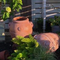 Pots de fleurs en terre cuite italiens respirants et écologiques pour l'extérieur, jardin, cour, décoratifs, en oxyde de magnésium, qualité supérieure