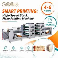 Mesin Cetak Flexo 6 Warna Kecepatan Tinggi untuk Gulungan Kertas Berkualitas Tinggi Dengan Harga Pabrik HSS-950