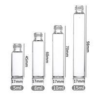 Vente en gros Mini verre transparent échantillon de parfum atomiseur testeur rond 2ml 3ml 5ml 10ml bouteille vide rechargeable