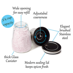 hogar y jardín nuevo producto venta caliente Conjunto de molinillo de sal y pimienta del Himalaya de alta calidad para sal y <span class=keywords><strong>es</strong></span> - Product Image 3