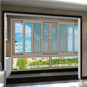 Best Selling Double Glazed Grill Design Hurricane Impact Aluminum Sliding Others Windows For Houses
